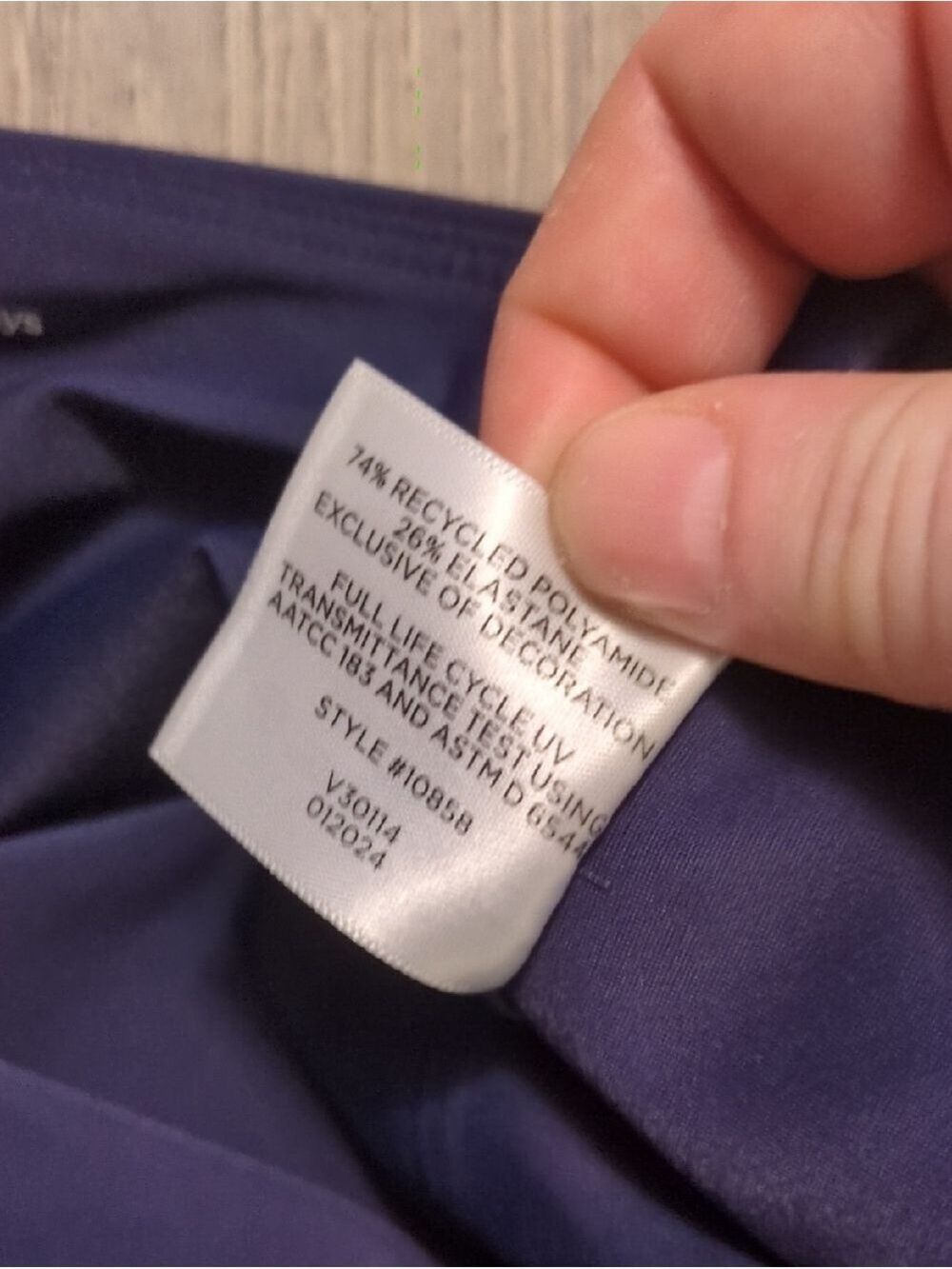 Coolibar Ocean Sculpt High Rise Bottoms Navy Aqua Size Large - Picture 6 of 7